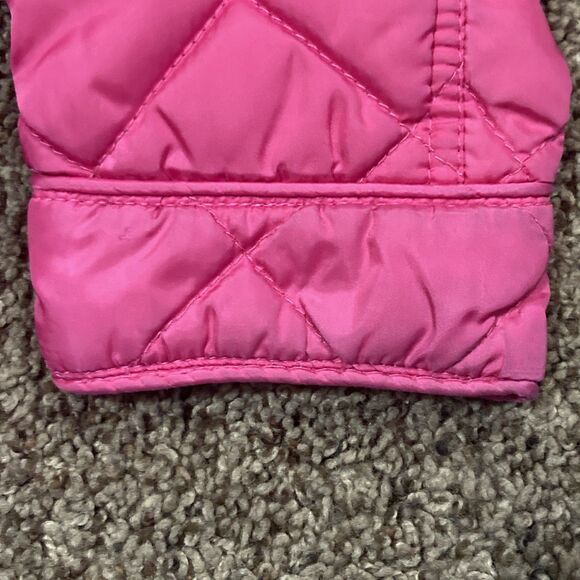 Tommy Hilfiger Girls Pink Diamond Quilted Barn Jacket Coat Size 4T - Picture 11 of 13